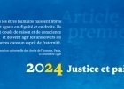 2024 : Justice et paix !