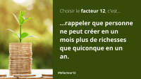 Le facteur 12 : un effet redistributif considérable !