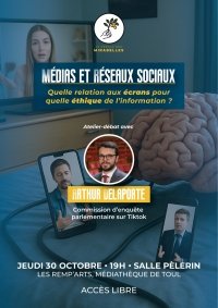Tiktok & Co, santé mentale et démocratie : Conférence-débat jeudi 30 octobre à 19h