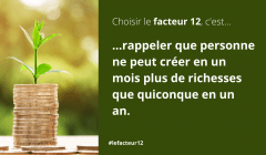 Le facteur 12 : un effet redistributif considérable ! Le facteur 12 : un effet redistributif considérable !