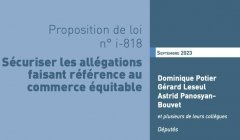 Ma proposition de loi sur le commerce équitable déposée à l'Assemblée nationale Ma proposition de loi sur le commerce équitable déposée à l'Assemblée nationale